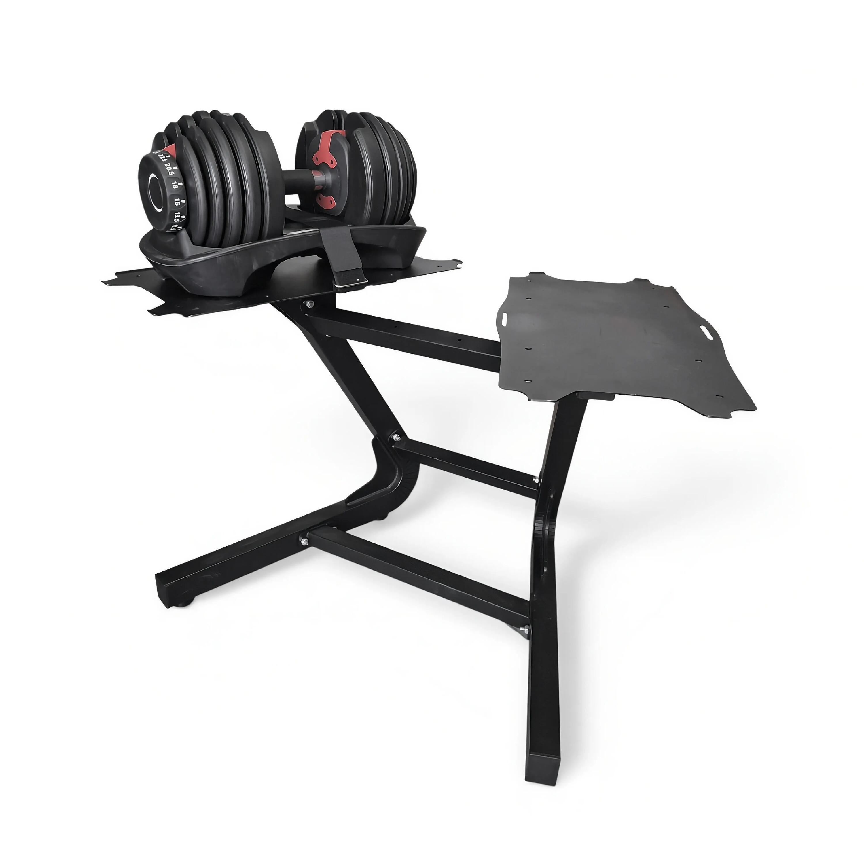 Supporto Porta Manubri Regolabili Robusto e Salvaspazio per Home Gym 6/8