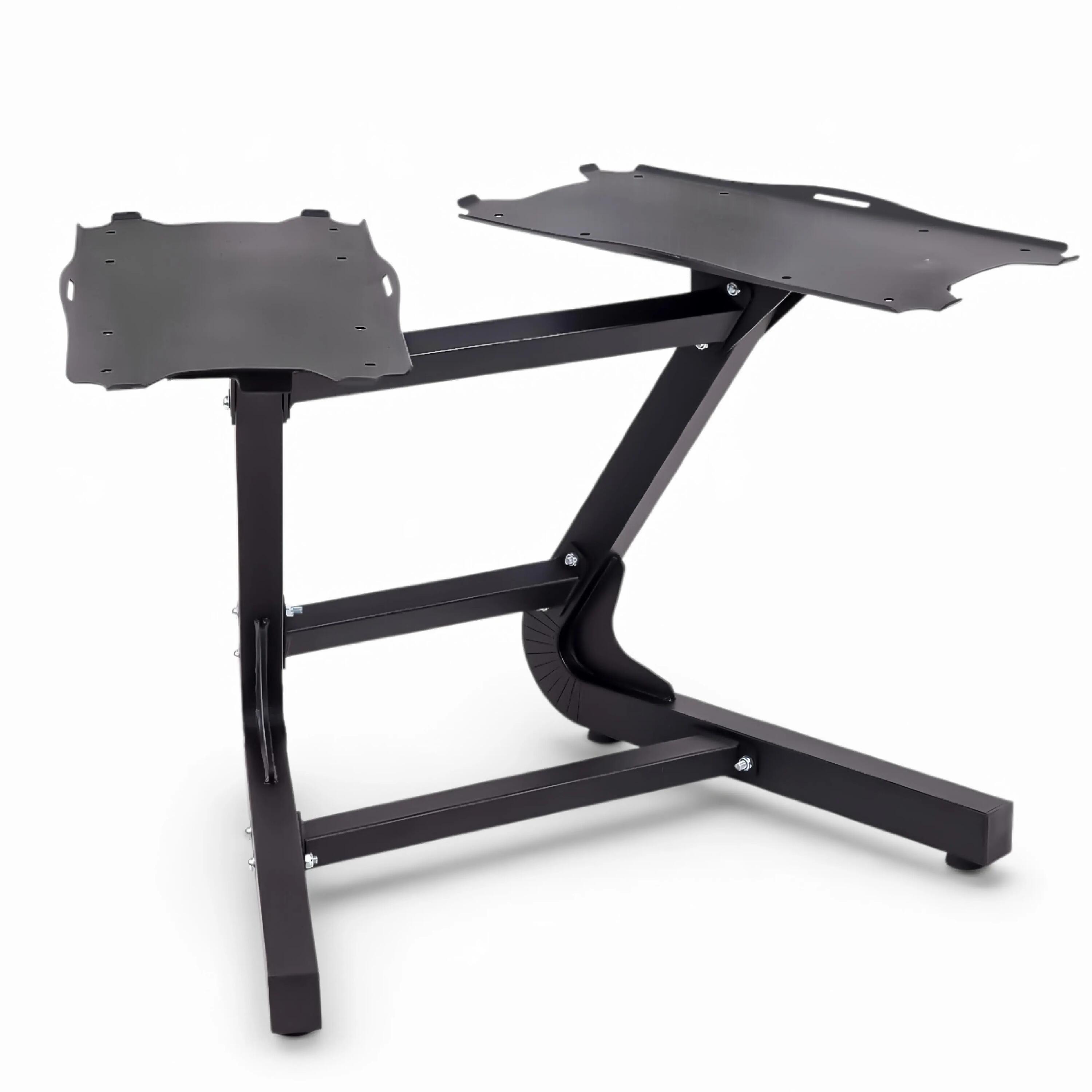 Supporto Porta Manubri Regolabili Robusto e Salvaspazio per Home Gym 2/8