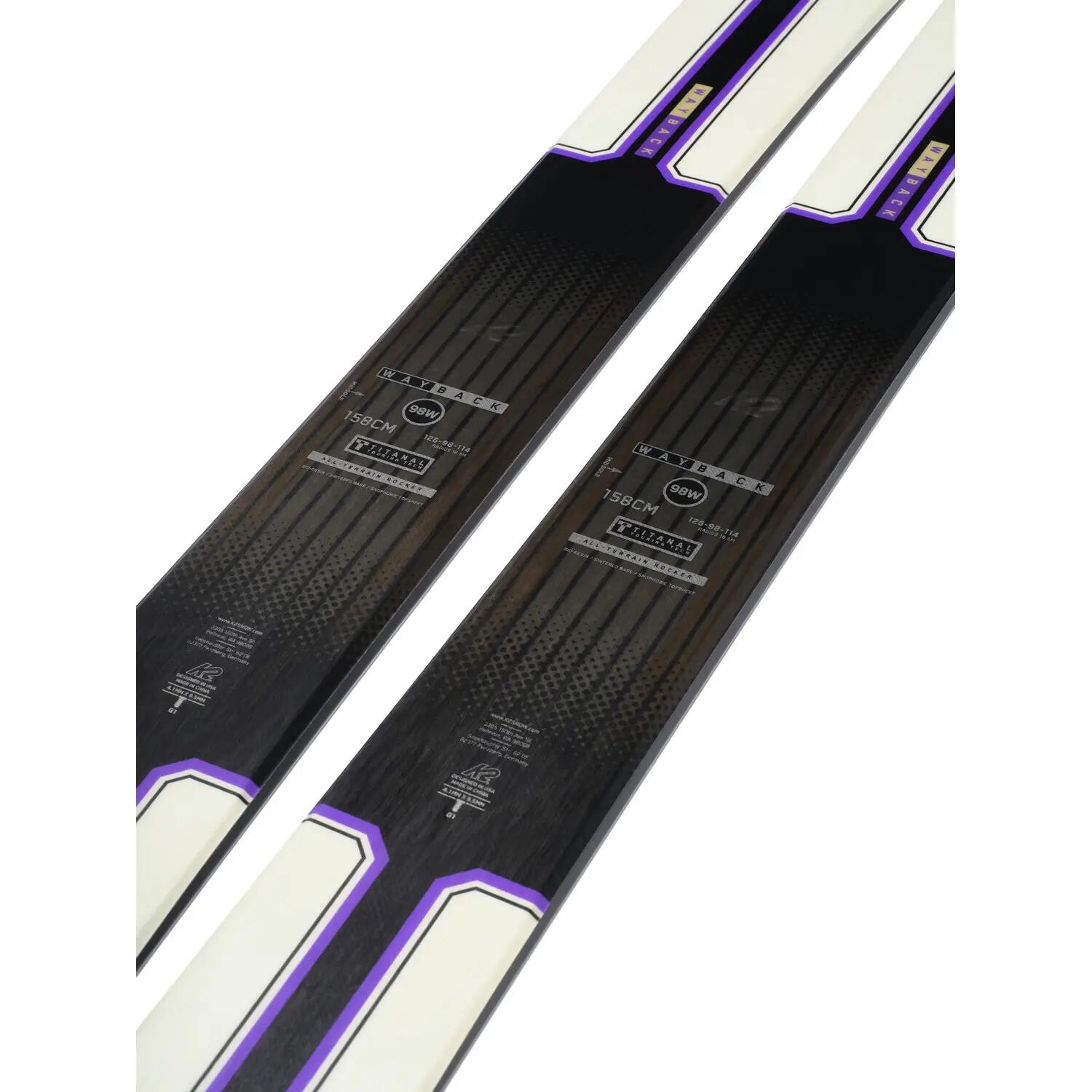 Skis Sans Fixations Wayback 98 W Violet Femme 3/3
