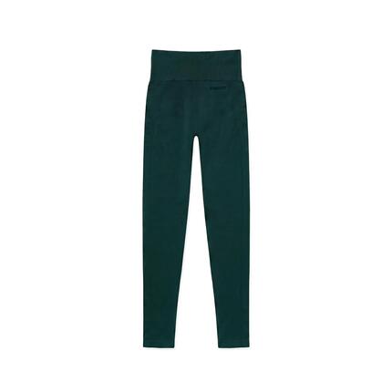 Leggings 7/8 à taille haute sans couture avec empiècements côtelés