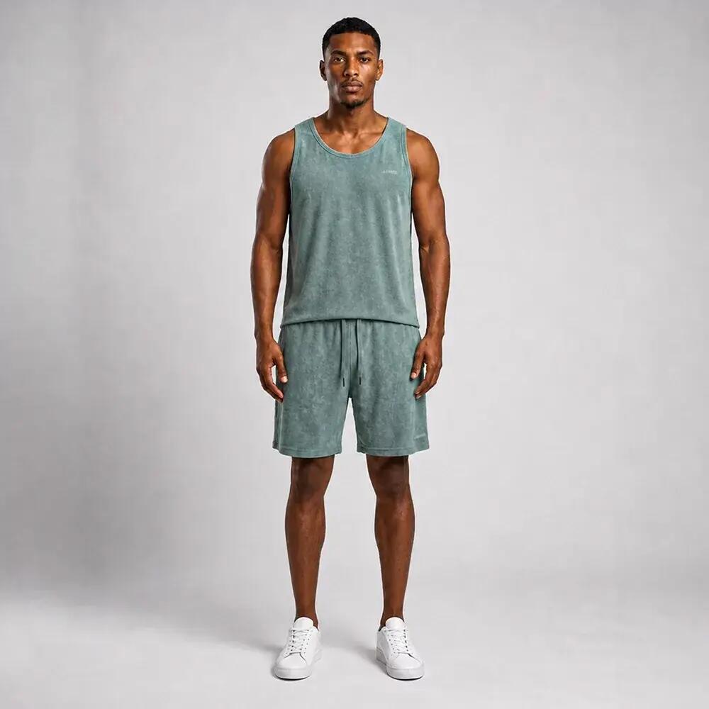 Short de Randonnée homme confort, anti UV SIVA Vert sauge 3/3