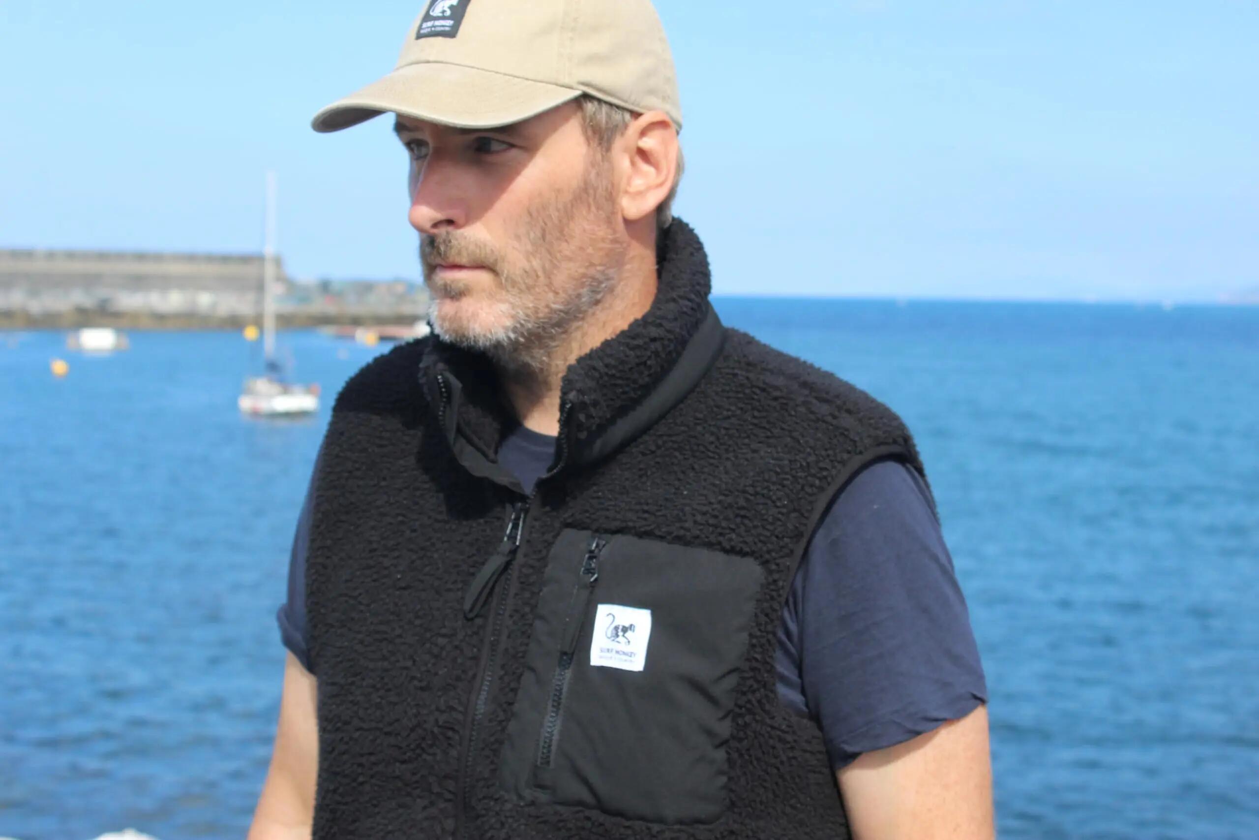 Gilet sherpa - Surf - Unisexe - Chaud, doux et confortable - Noir 3/5