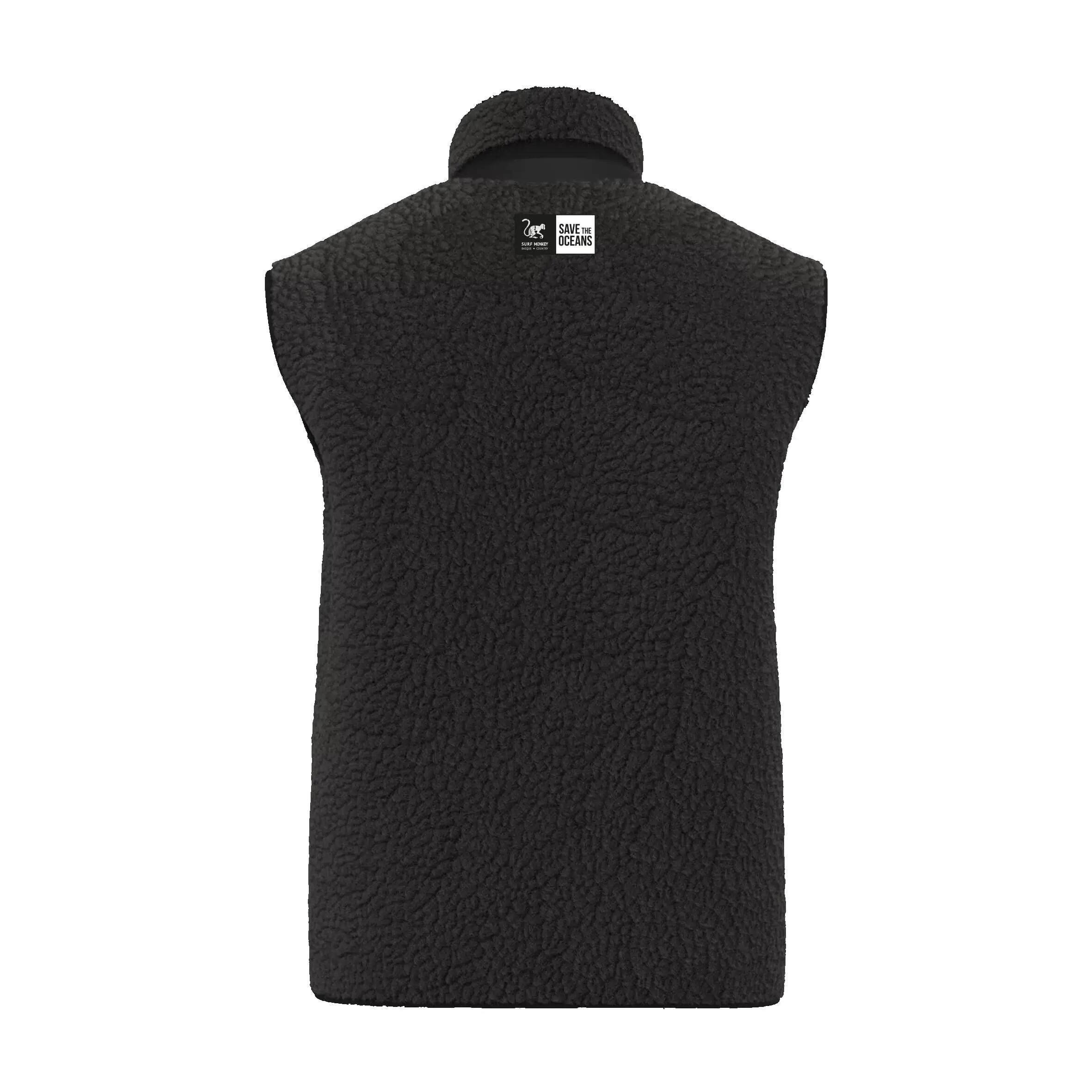 Gilet sherpa - Surf - Unisexe - Chaud, doux et confortable - Noir 2/5