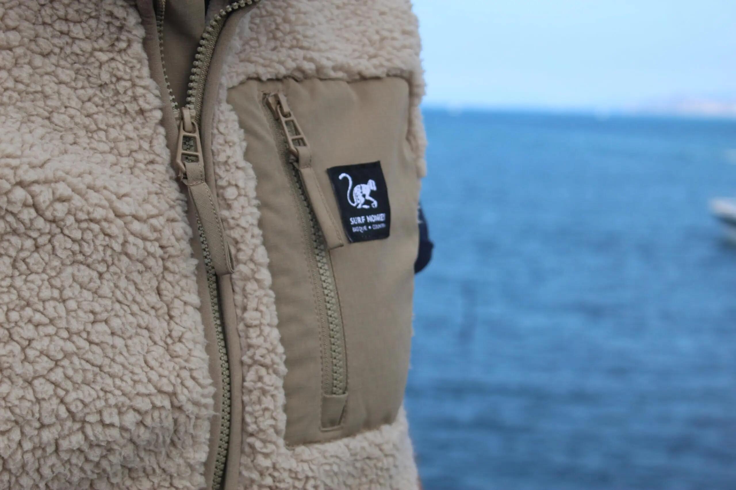 Unisex - surf - sherpa weste - warm und weich - beige cashmere 5/6