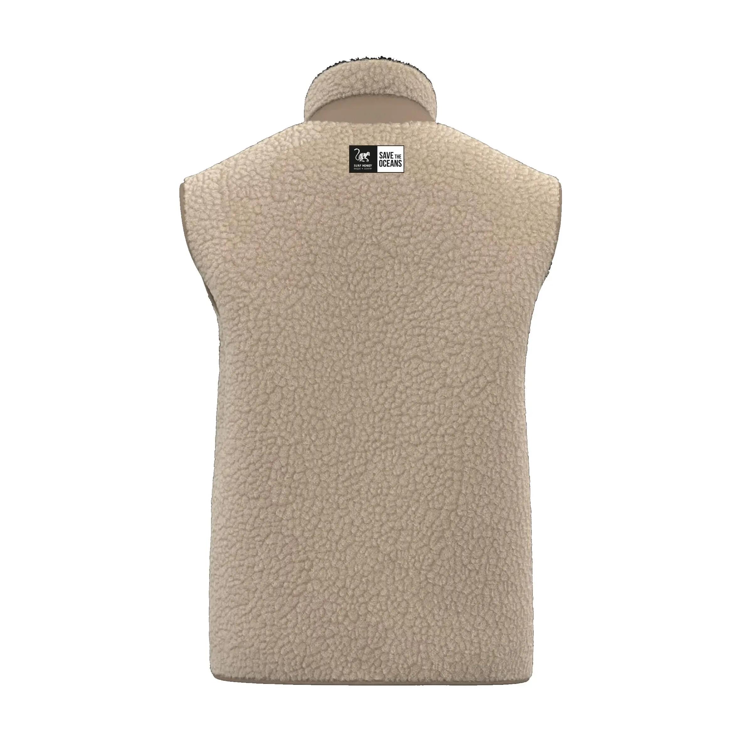 Unisex - surf - sherpa weste - warm und weich - beige cashmere 2/6