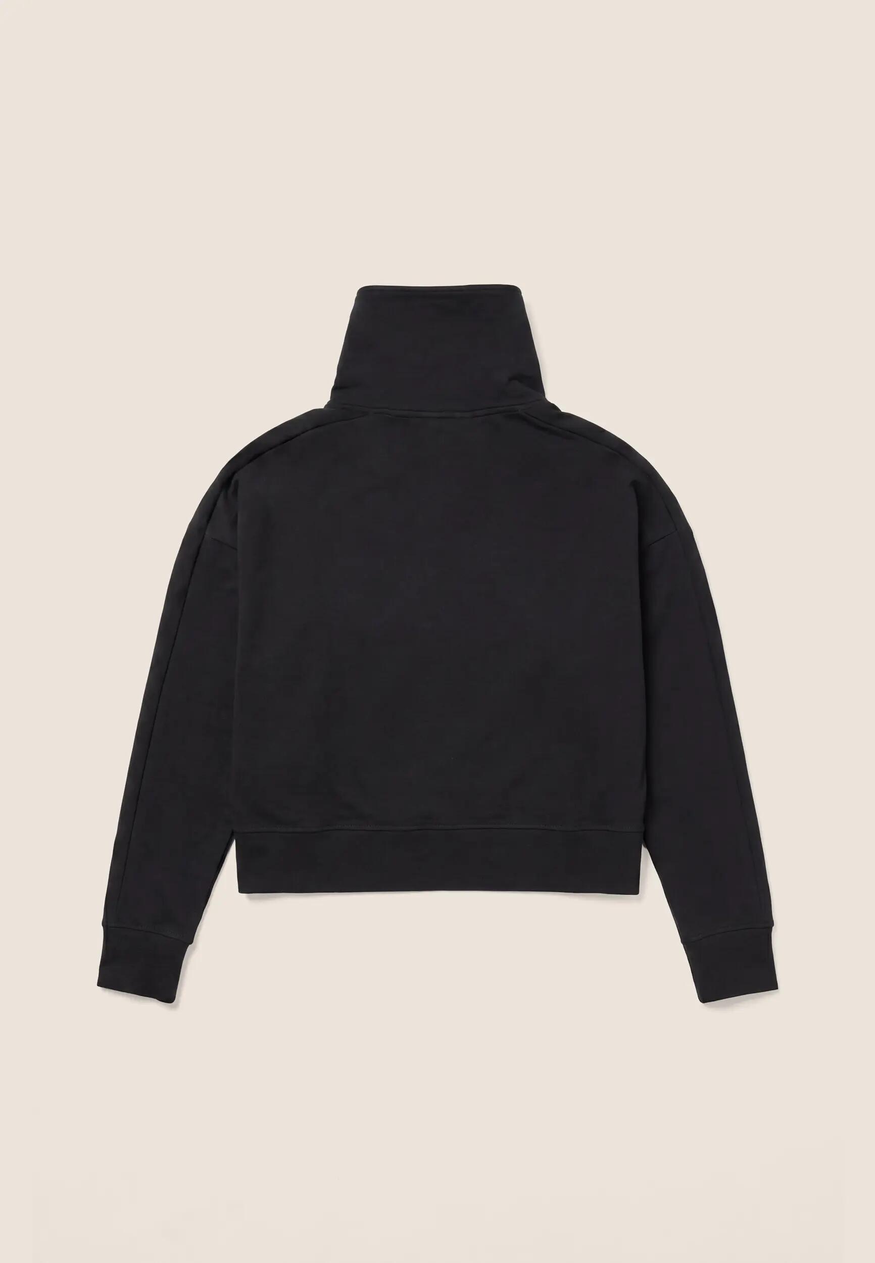 Sweat-shirt femmes coupe confortable avec col montant très large et demi-zip 2/6