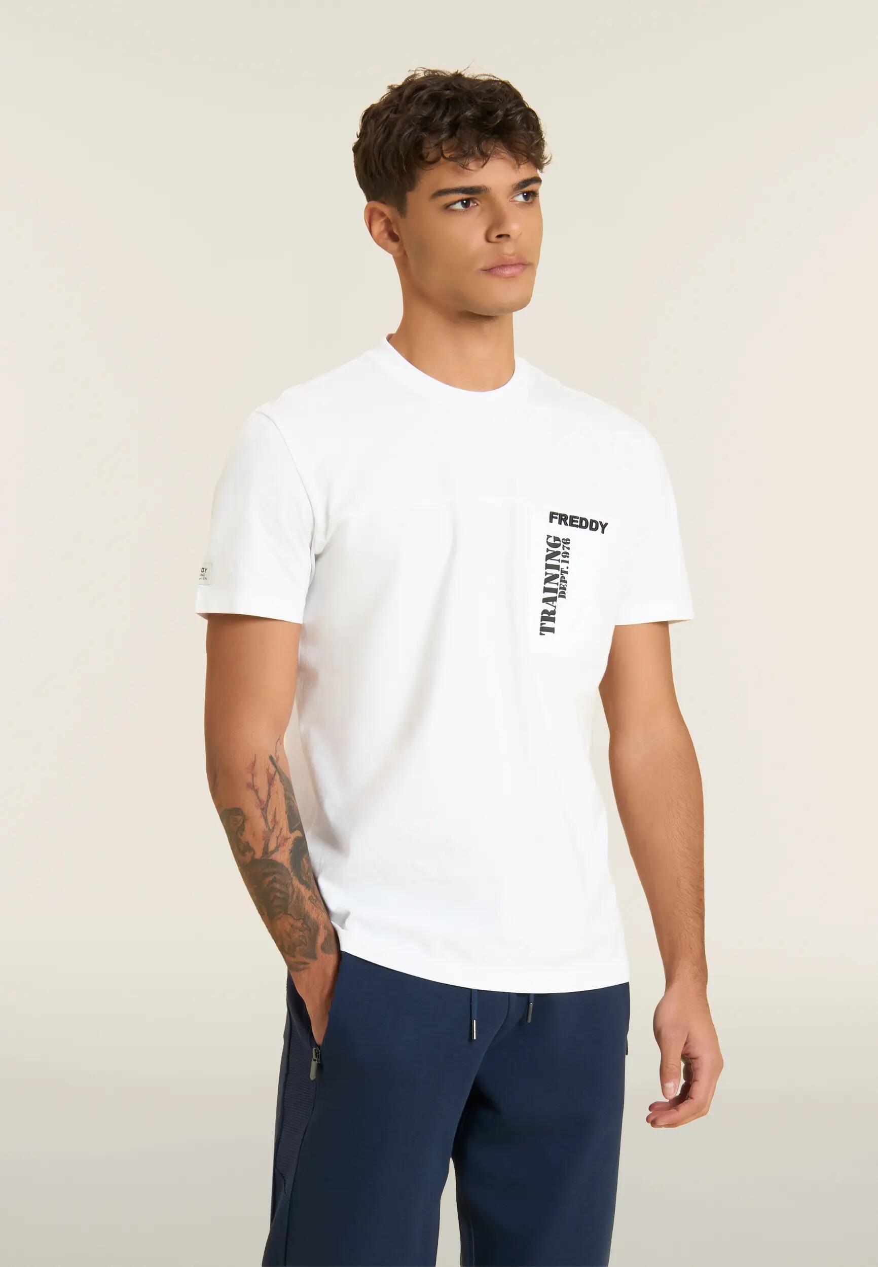 T-shirt da Uomo in Cotone con Grafica in Rilievo 2/6