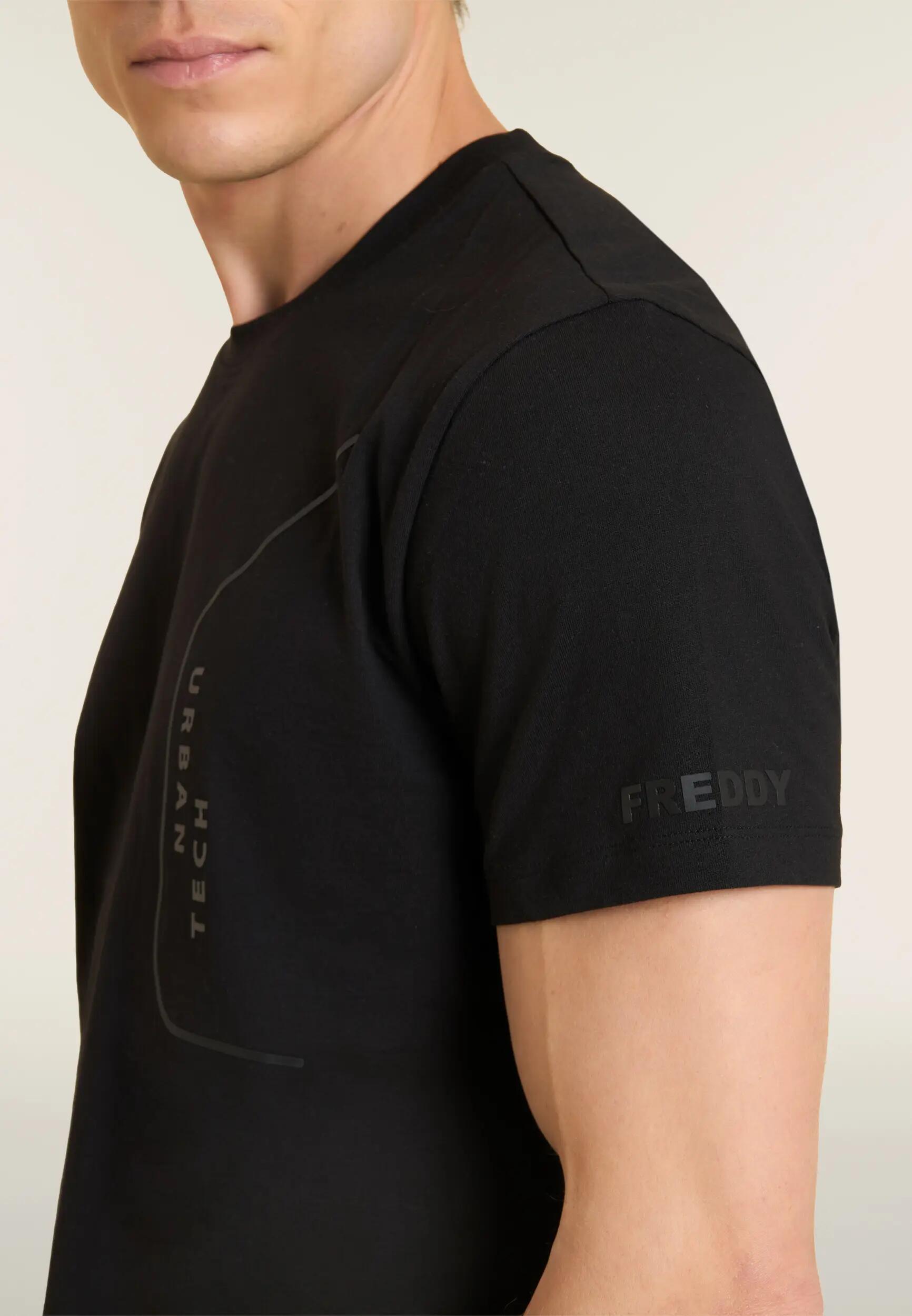 T-shirt hommes coupe classique en coton avec graphismes caoutchoutés 4/6