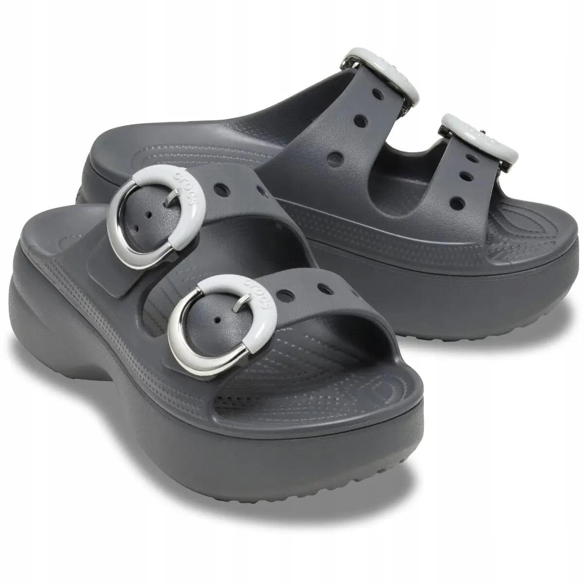 Felnőtt vízi klumpa puha talpú Crocs Saturday Platform Dipped Buckle Sandal 2/6