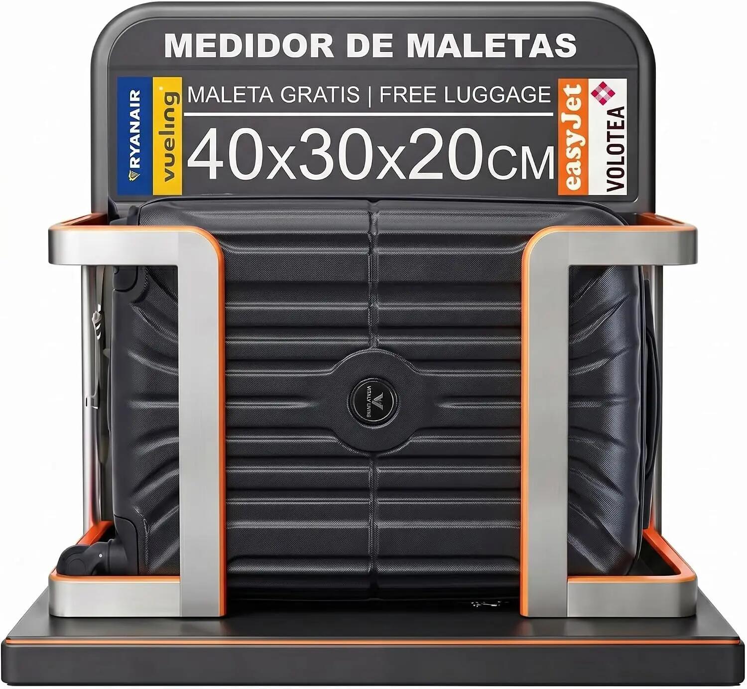 Maleta Equipaje de Mano 40x30x20cm (27L) Ruedas 360º Desmontables. ABS (Negro) 5/7