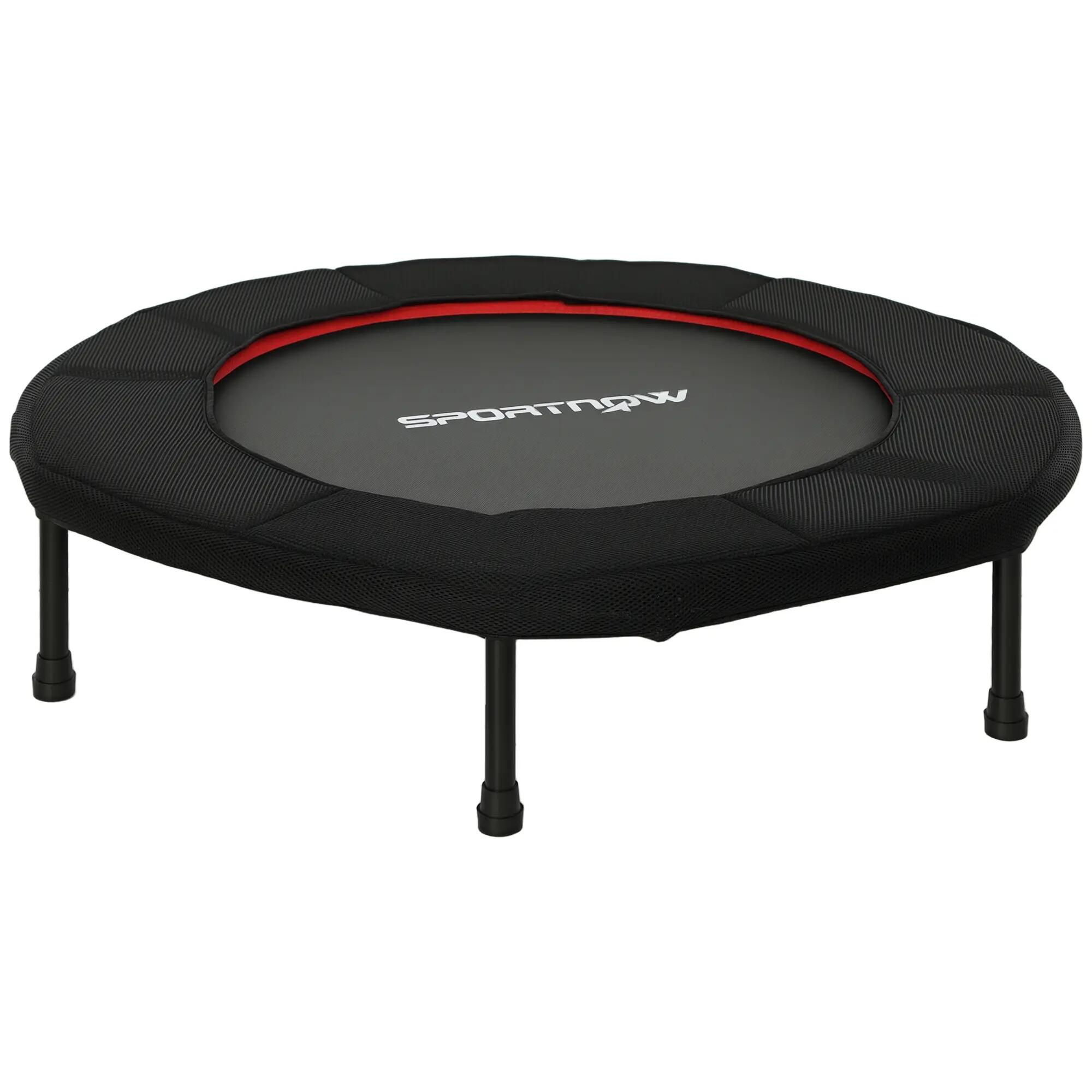 Trampoline exercice 102 cm pieds antidérapants acier 100 kg rouge 1/6