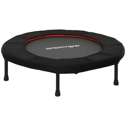Trampoline exercice 102 cm pieds antidérapants acier 100 kg rouge