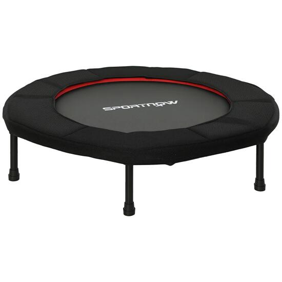 Trampoline exercice 102 cm pieds antidérapants acier 100 kg rouge