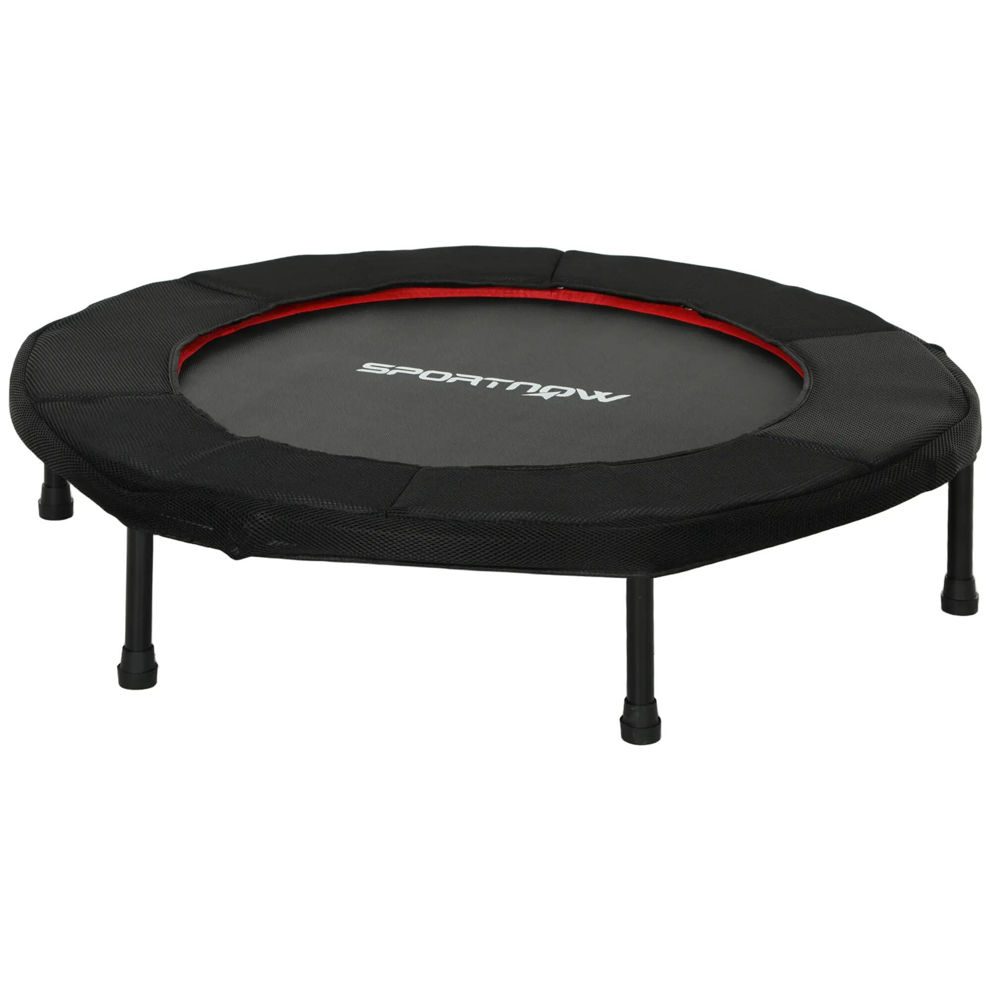 Trampoline exercice 102 cm pieds antidérapants acier 100 kg rouge 2/6