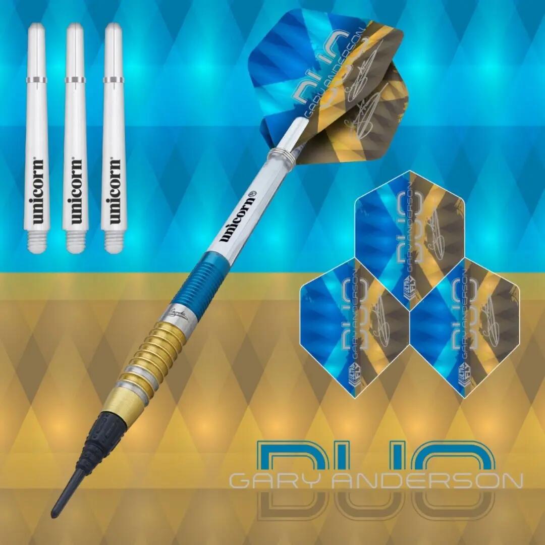 Gary Anderson Duo 80% Tungsten Softtip Dartpijlen 4/6