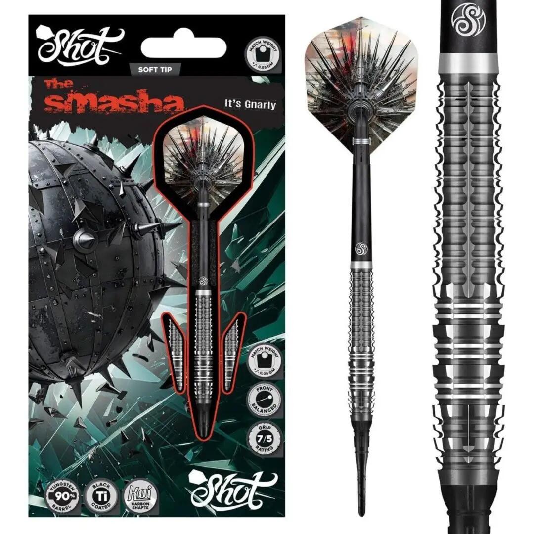 Gnarly Smasha 90% Tungsten Softtip Dartpijlen 3/7