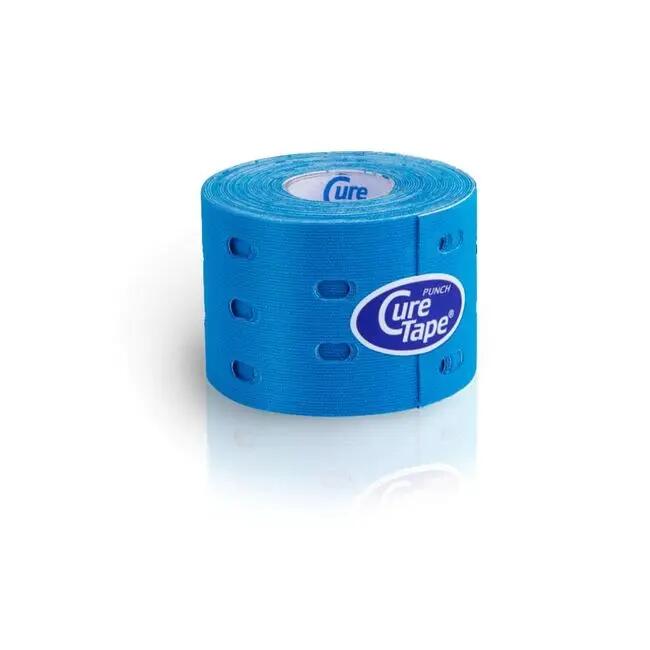 Unisexe Fitness Tape de sport perforé Bleu CureTape Punch Original 2/2