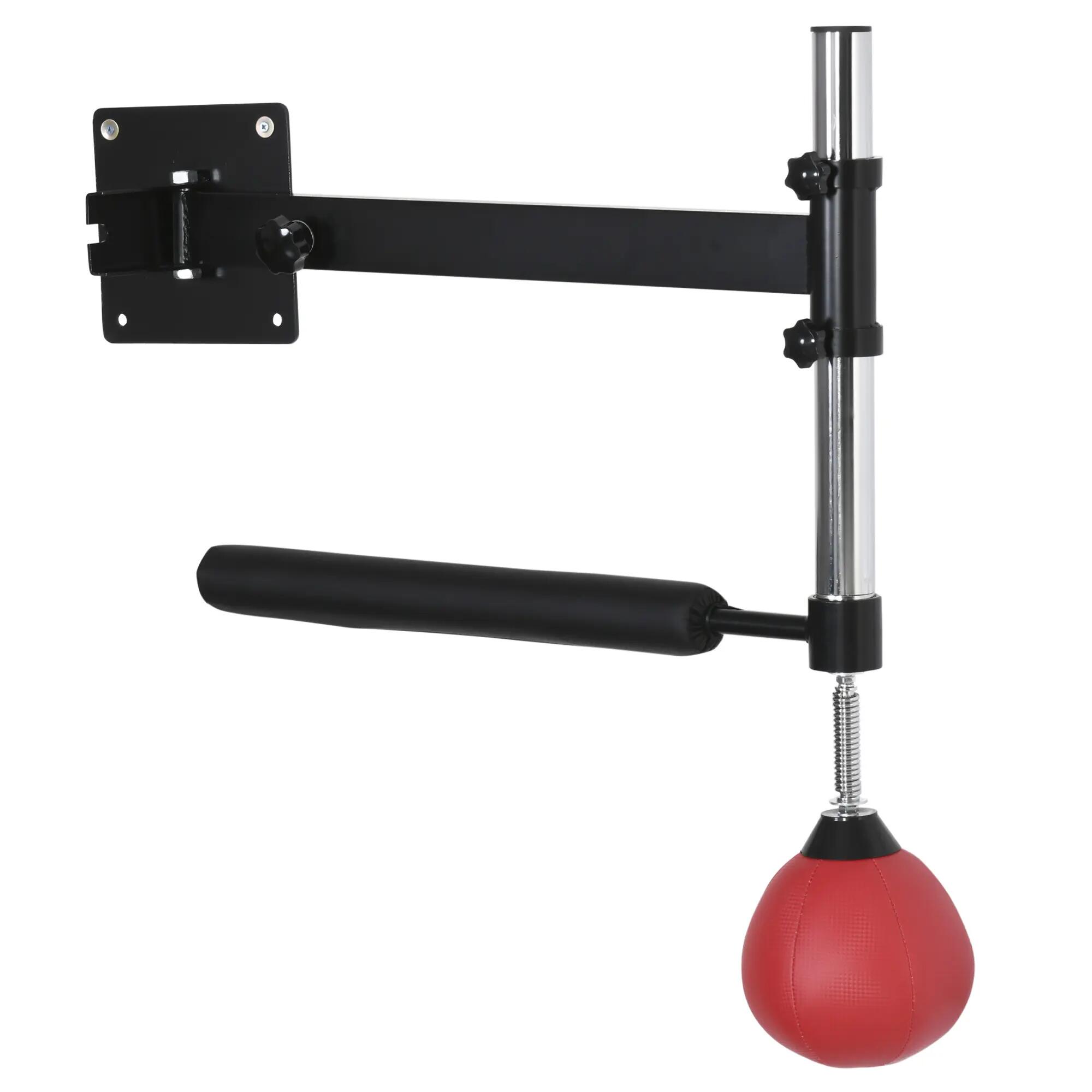 rack de boxe mural - boxing - réglable, compact - noir/rouge 2/6