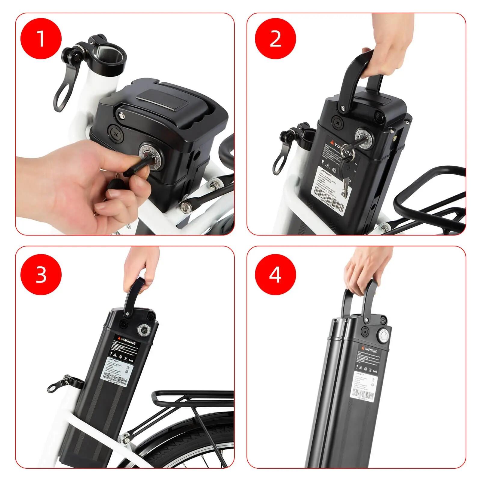 Vélo de ville électrique C6 26", 250 W, batterie 36 V 12,5 Ah, jusqu’à 60 km 2/8