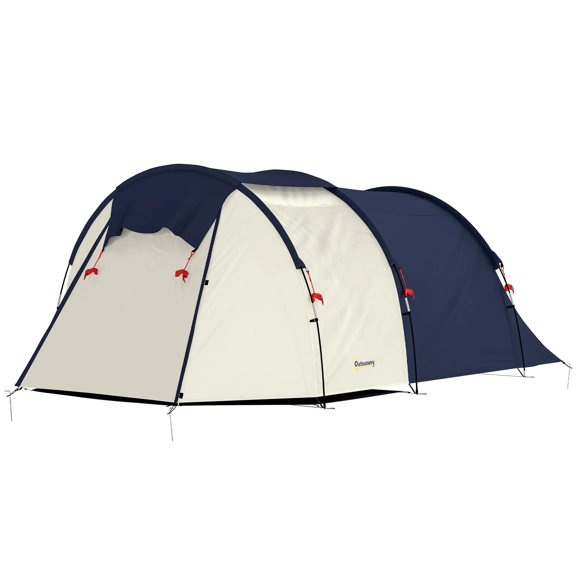 Tente tunnel - Camping - Chambre et séjour séparés - Polyester 2/6