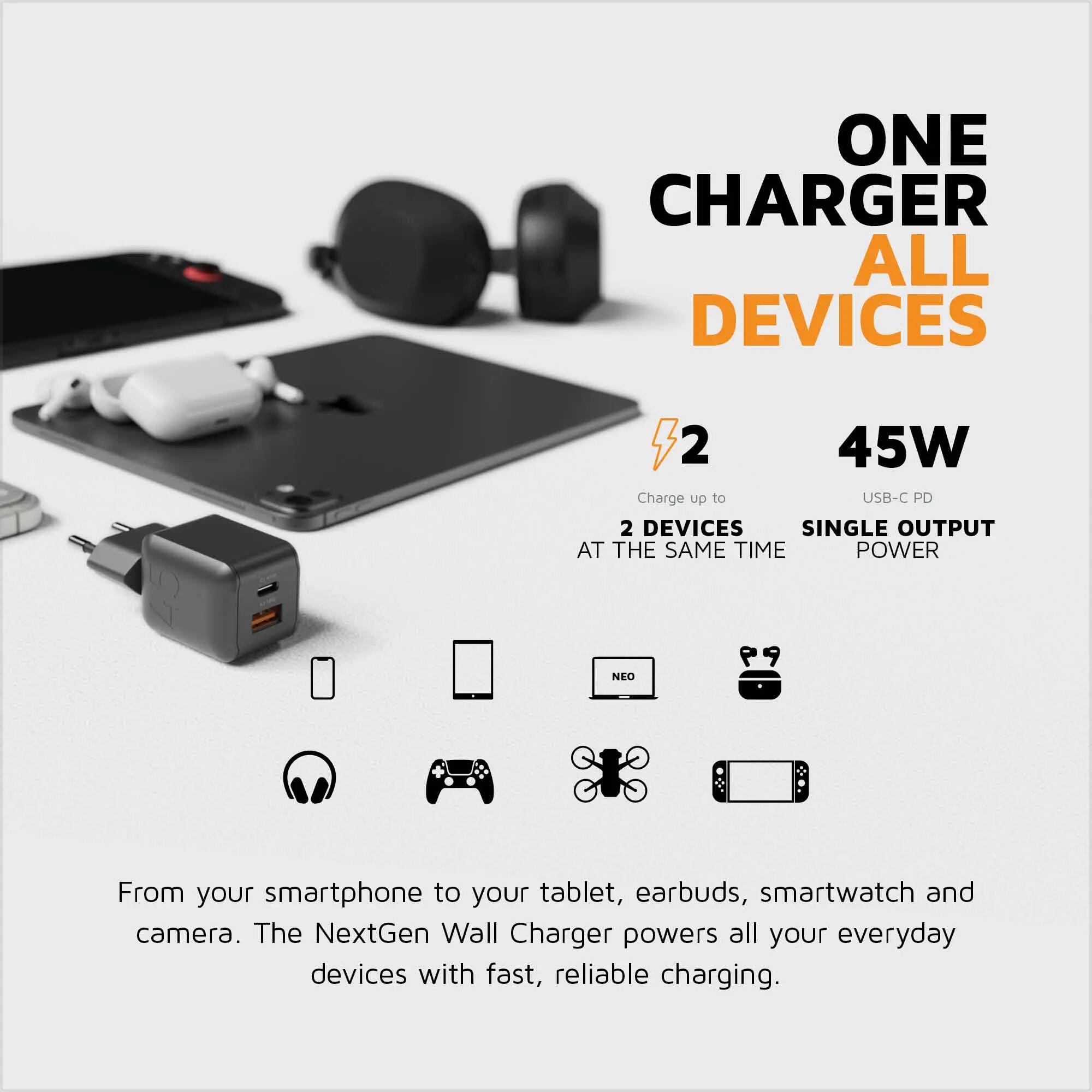 Xtorm Universele Oplader - Xtorm 45W NextGen Adapter - Charger - Wit 4/7