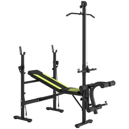 Weight training bench for complete fitness workouts with adjustable backrest, ro