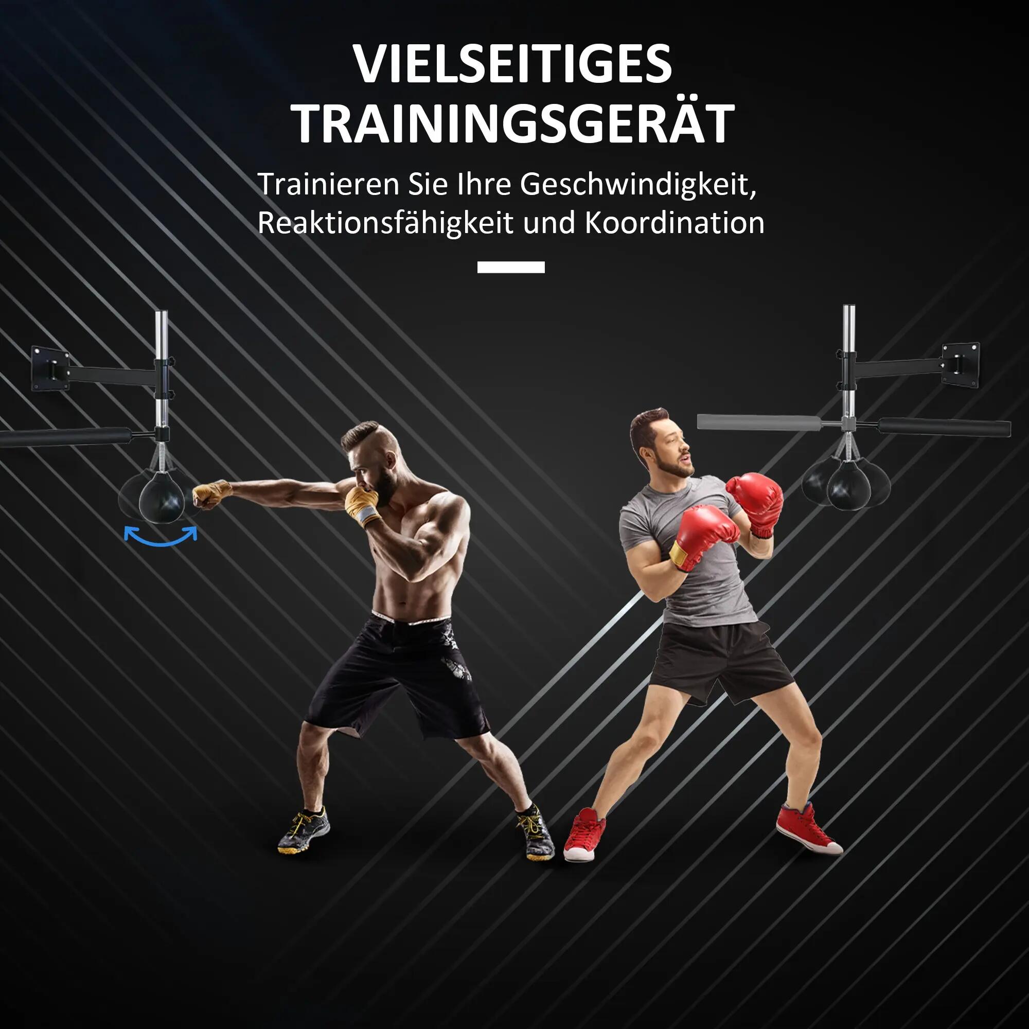 support de boxe - boxing - mixte - speedball réglable - noir/rouge 6/6