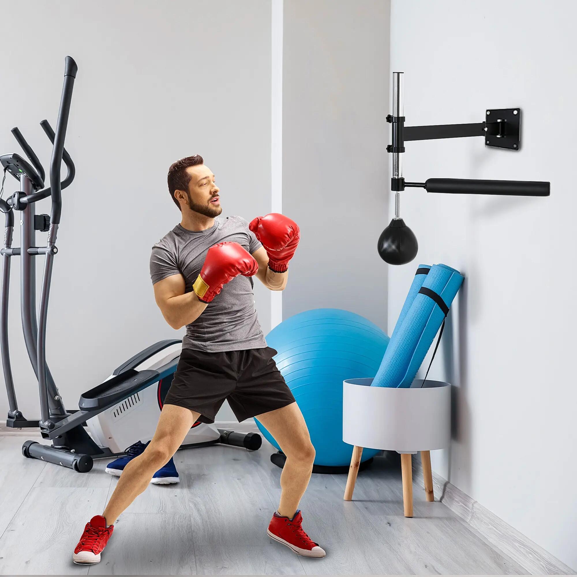 support de boxe - boxing - mixte - speedball réglable - noir/rouge 4/6
