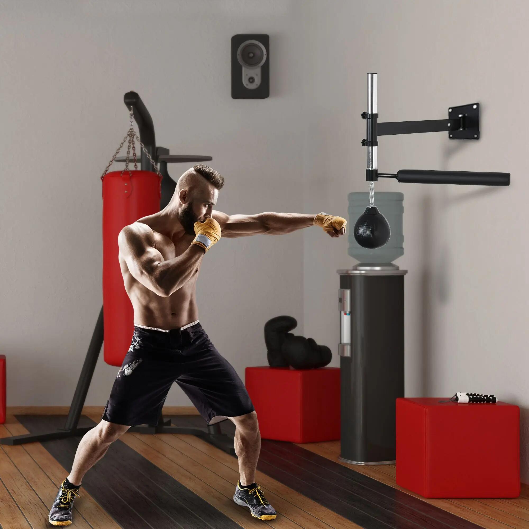 support de boxe - boxing - mixte - speedball réglable - noir/rouge 3/6