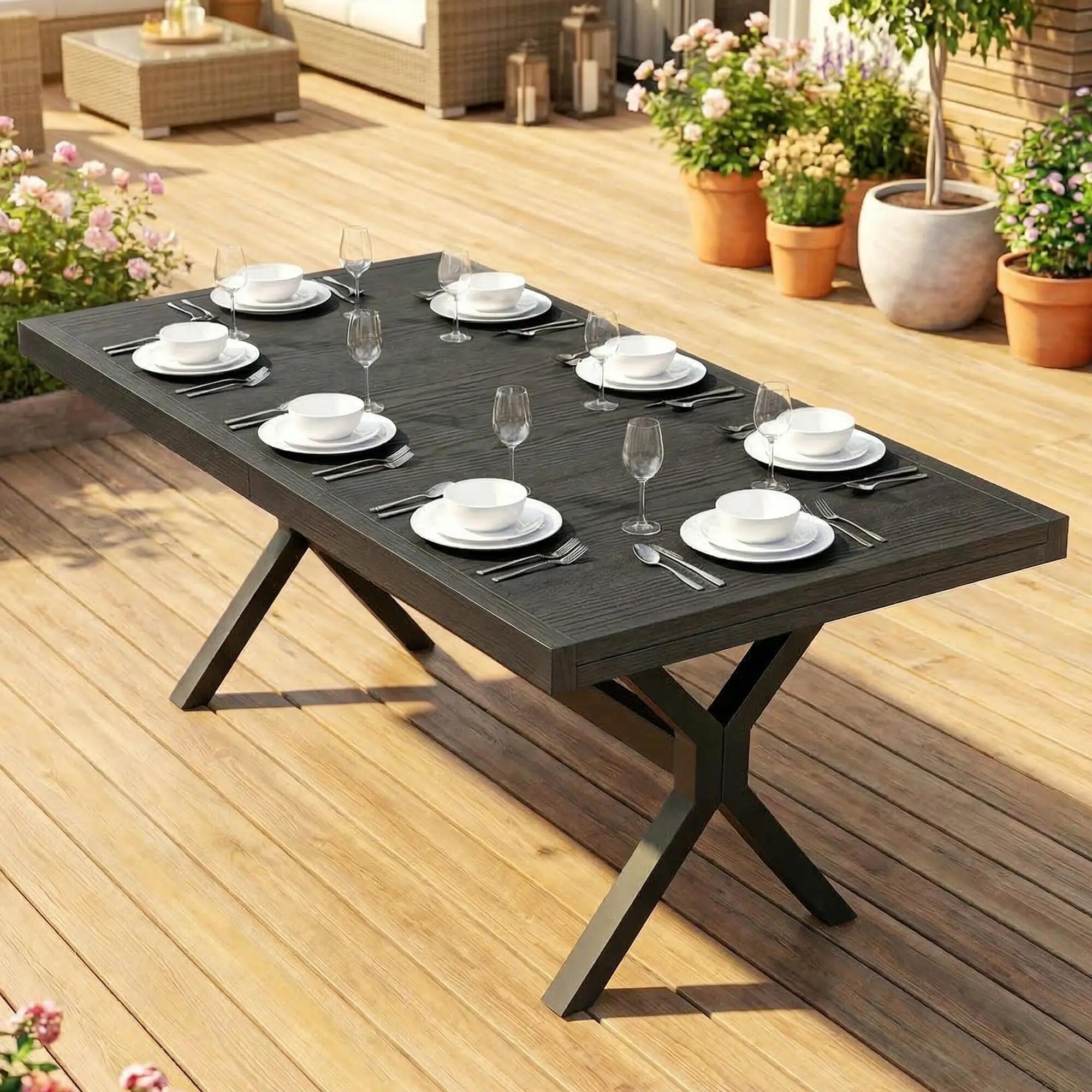 Mesa de jardín extensible 154-214 cm 5/5