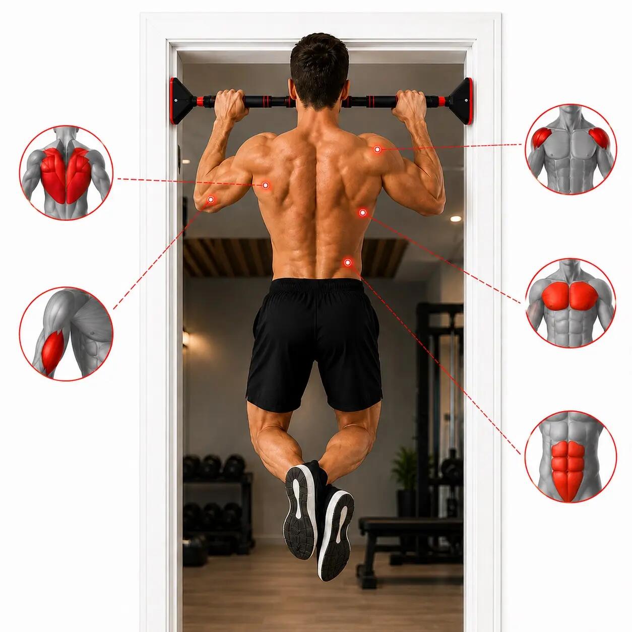 Drążek rozporowy do podciągania UNDERFIT PRO 73-100 cm 5/6