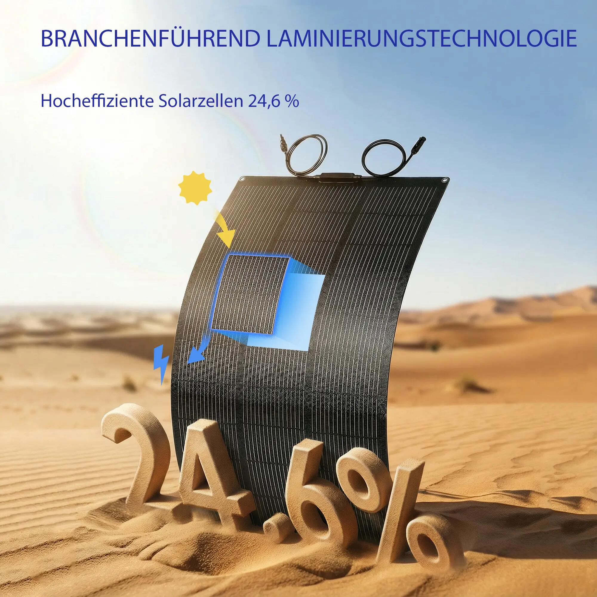 panneau solaire - camping - unisexe - 100 W, 18 V, étanche ip67 6/6