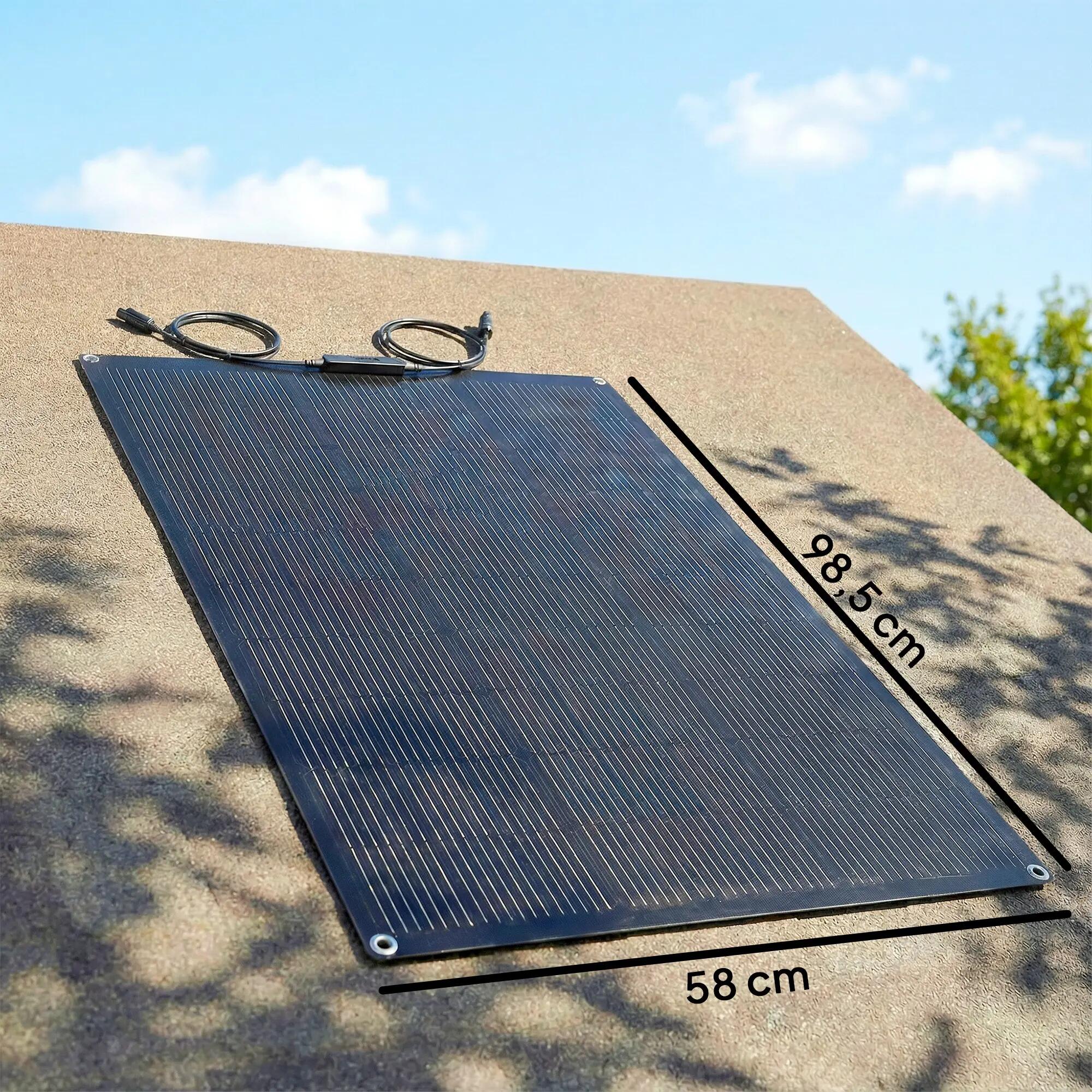panneau solaire - camping - unisexe - 100 W, 18 V, étanche ip67 5/6