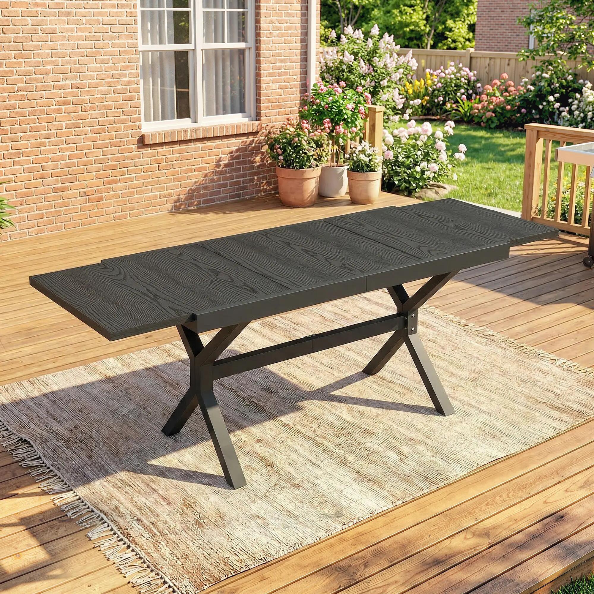 Mesa de jardín extensible 154-214 cm 2/5