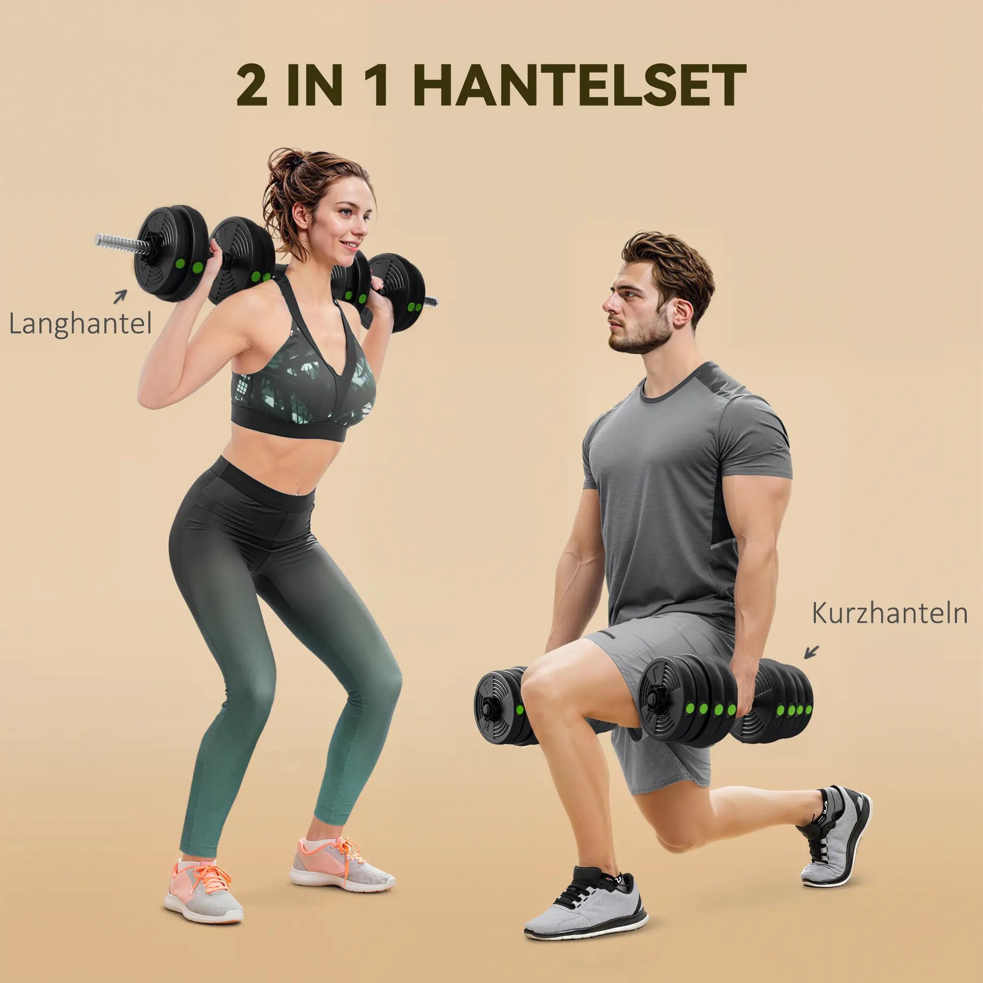 Haltères - musculation - femmes - ajustables - noir/vert 6/6