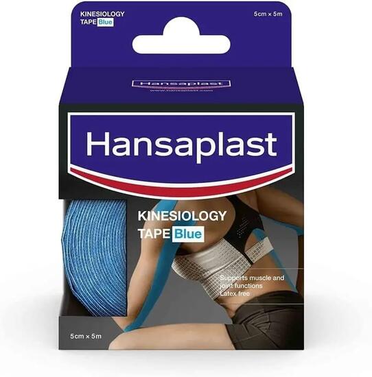 Unisexe Fitness Tape de sport imperméable Bleu Hansaplast 5 cm x 5 m