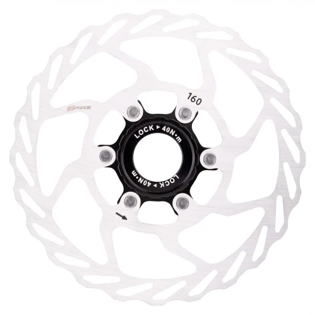 Disc frână 160 mm Center Lock, argintiu