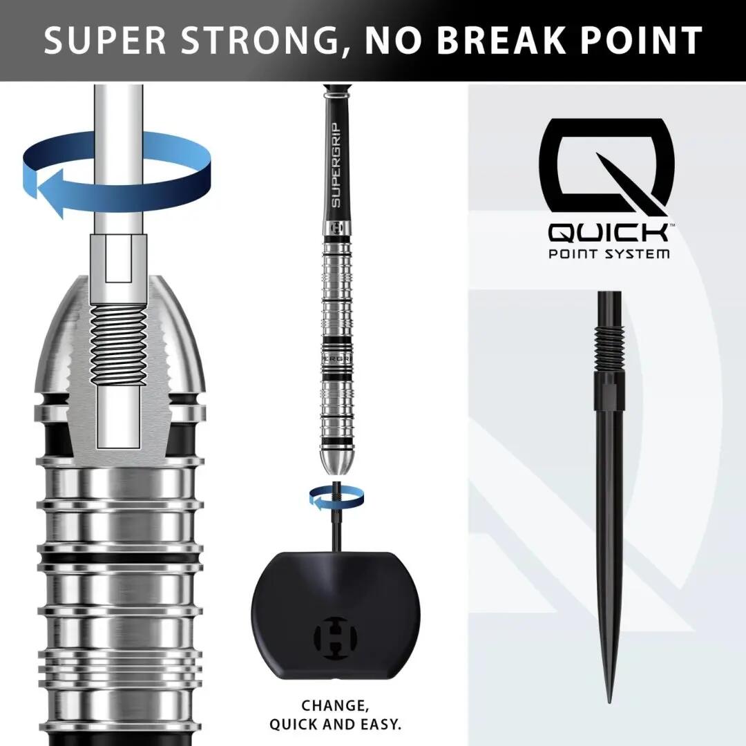 Supergrip QP Tapered 90% Tungsten Dartpfeile 5/7