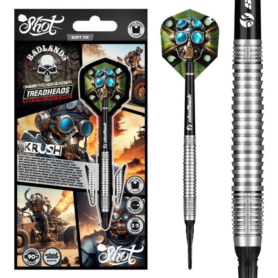 Badlands Krush 90% Tungsten Softtip Dartpijlen 3/7