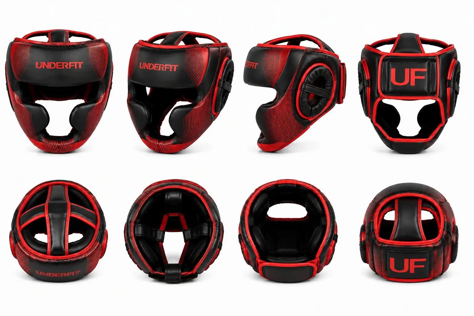 Kask bokserski UNDERFIT Core czerwony XL 3/7
