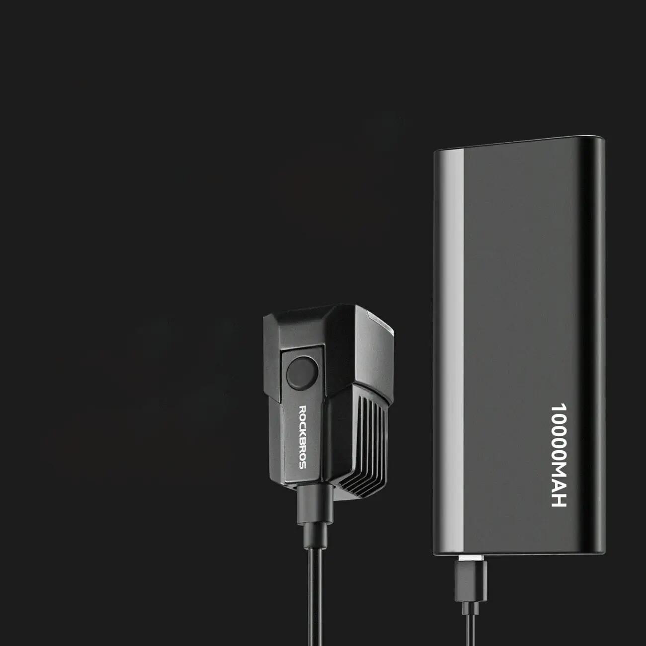 Lampka rowerowa 1600 lm z zasilaniem zewnętrznym usb-c 2/5