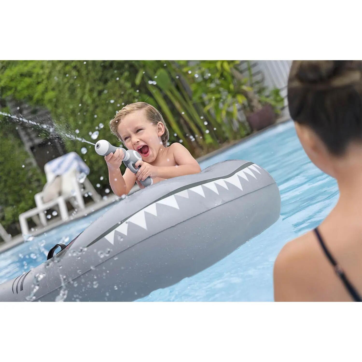 Pontonik dla dzieci Bestway Sharkventure ponton dmuchany do wody pływania samolo 14/14