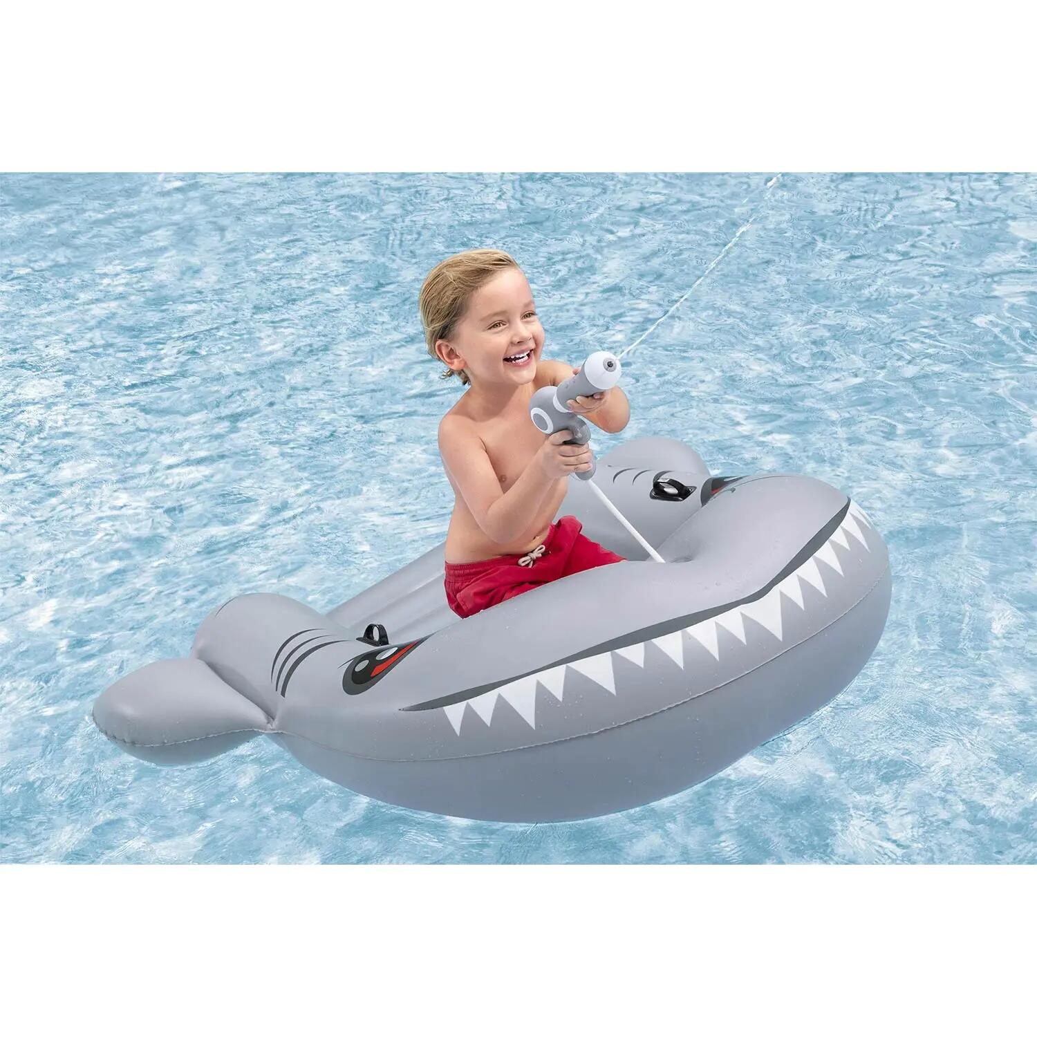 Pontonik dla dzieci Bestway Sharkventure ponton dmuchany do wody pływania samolo 11/14