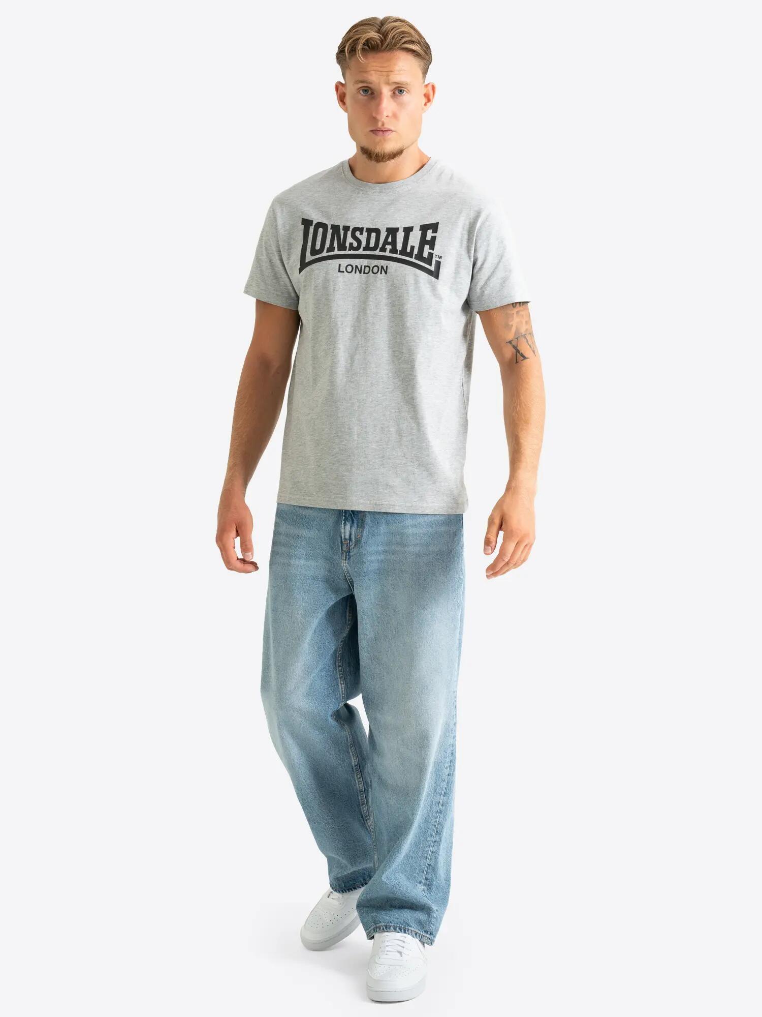 LONSDALE Herren T-Shirt normale Passform Dreierpack HINSTOCK 4/8