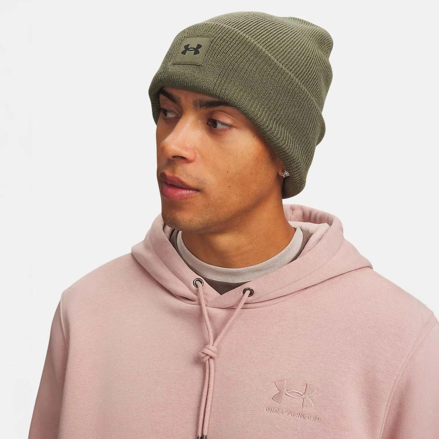 Berretto Unisex UA Halftime con Risvolto Verde Militare 2/3