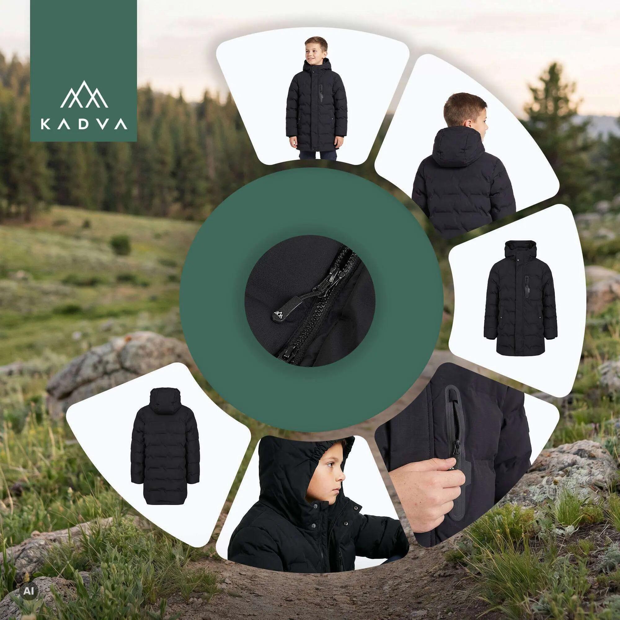 Kinder-Daunenjacke KADVA City Alpine JR 5/7