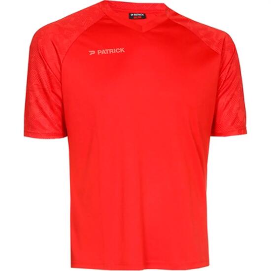 T-shirt - multisport - hommes - manches courtes, col en v - talent - rouge