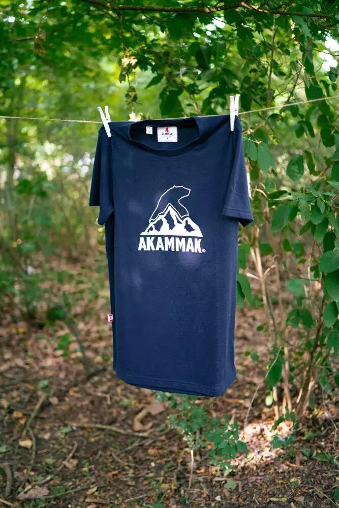 T-shirt de Randonnée homme confort, anti UV TOBI Bleu Navy 3/3