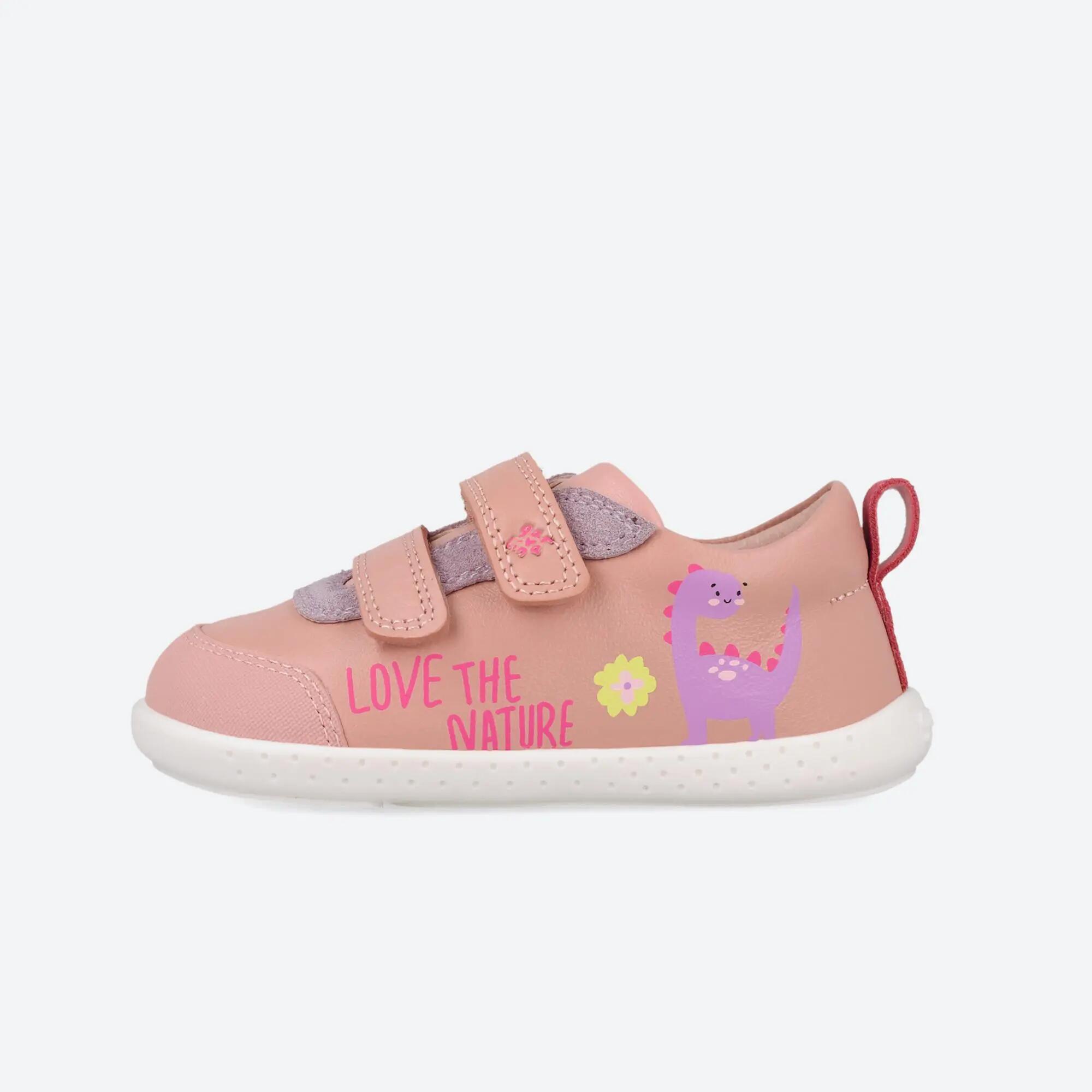 Sapatilhas barefoot  Menina Garvalín 261303A Rosa pastel Fecho Adesivo 5/6