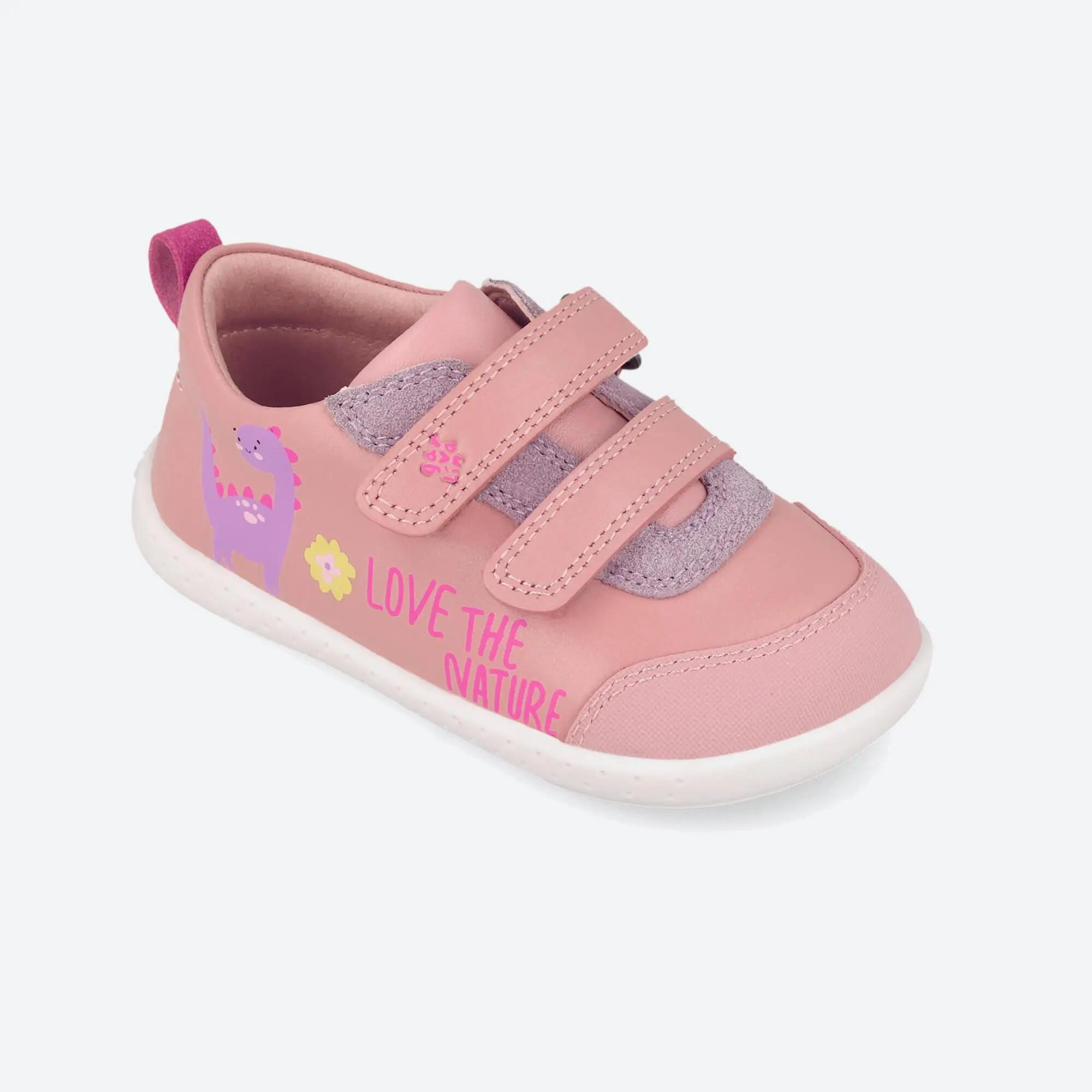 Sapatilhas barefoot  Menina Garvalín 261303A Rosa pastel Fecho Adesivo 4/6